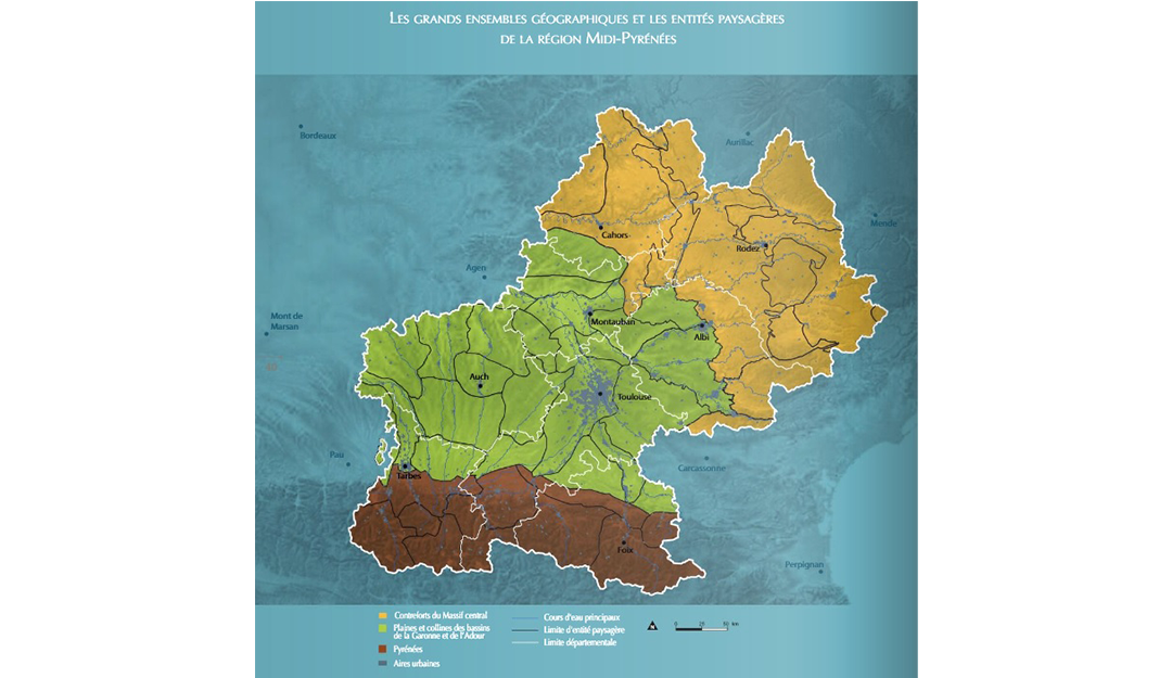 Grands ensembles et entités paysagères Midi-Pyrénées