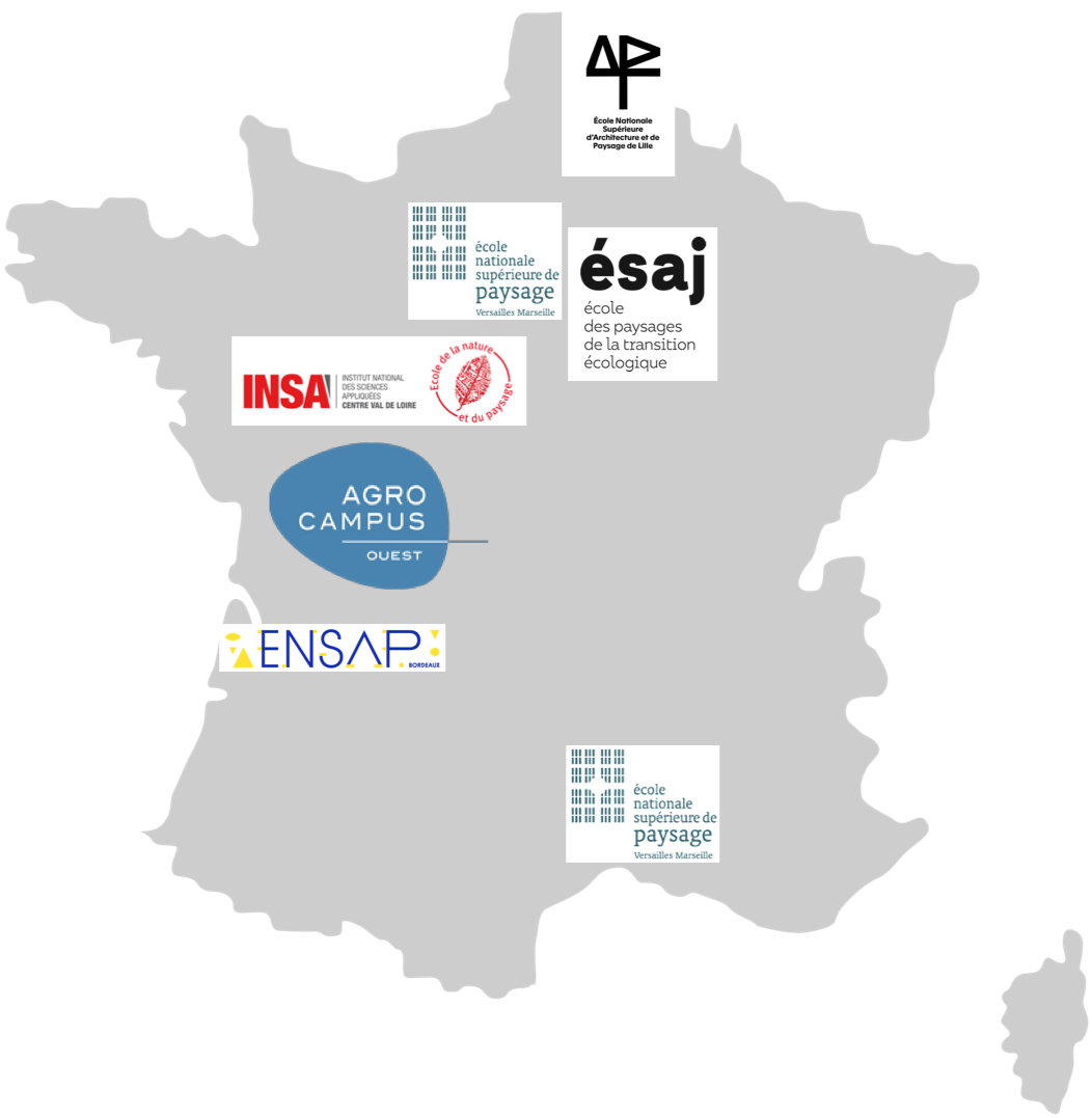 Carte des écoles paysagiste