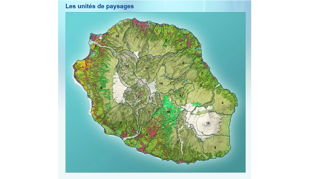 Unités de paysages de la Réunion