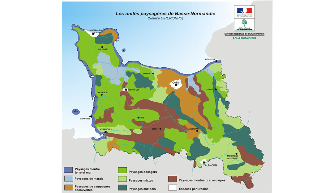 Unités de paysages de Basse-Normandie