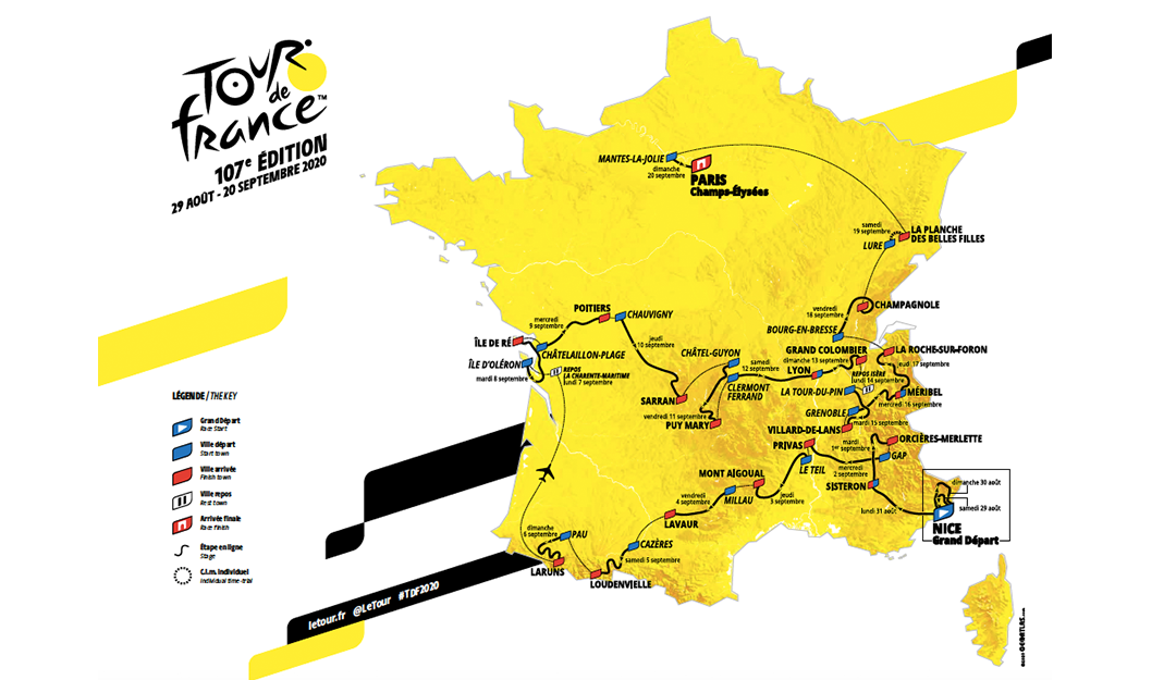 Parcours 2020 Tour de France